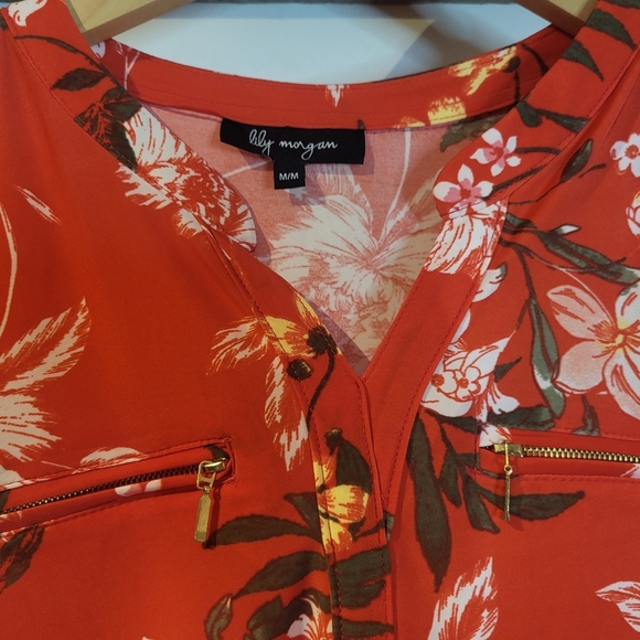 Floral Sleeveless Top - Red - Picture 3 of 5